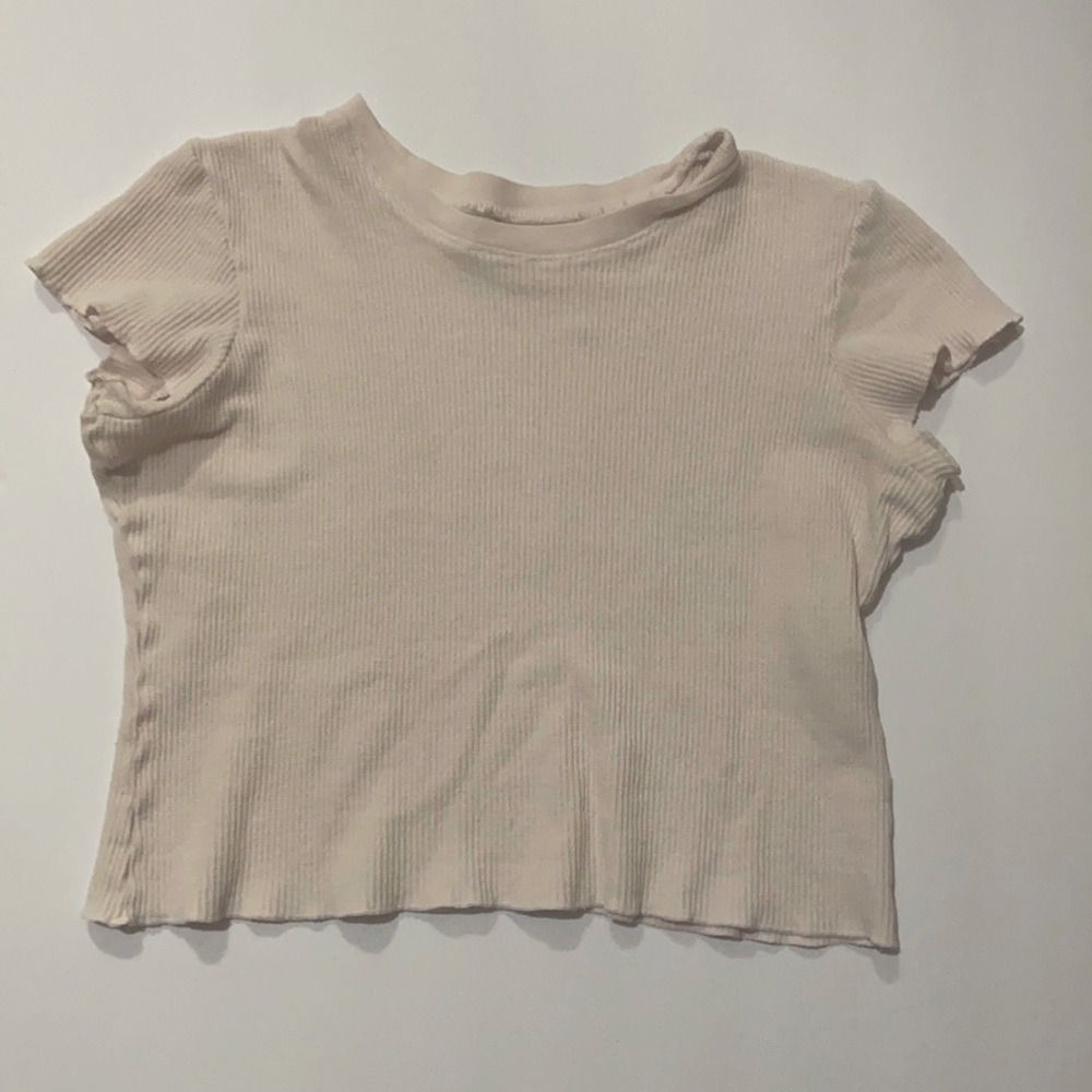 John Galt light pink crop top size: OS